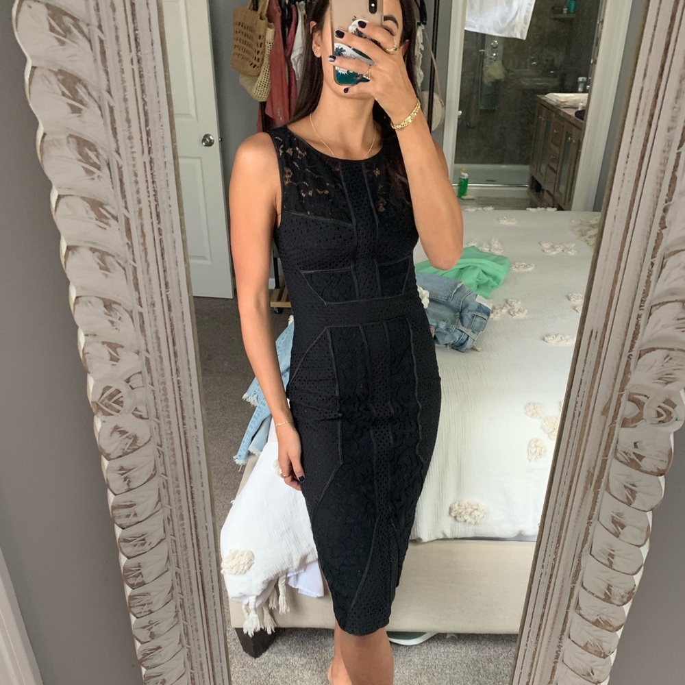 Fitted corset lace dress